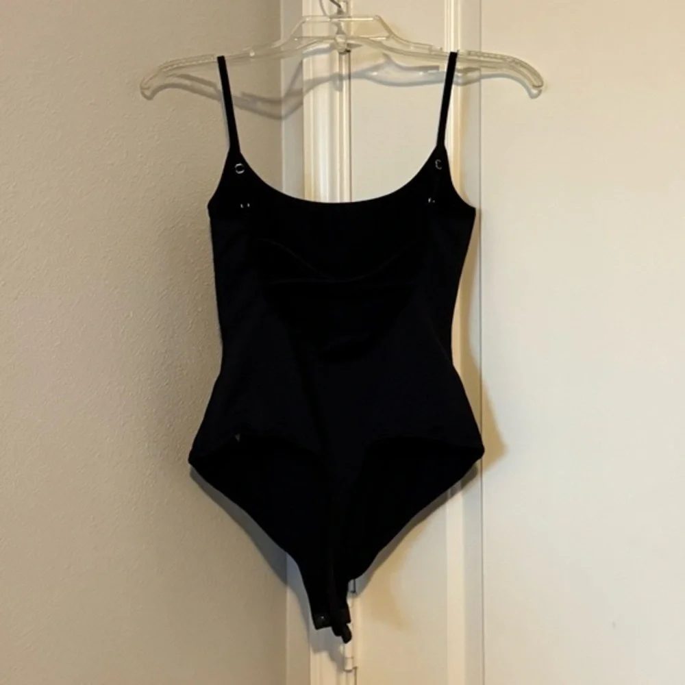 FREE PEOPLE Womens Bodysuit Strappy Basique Black Size S
